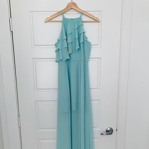 BCBG Ruffle Mint Maxi Dress